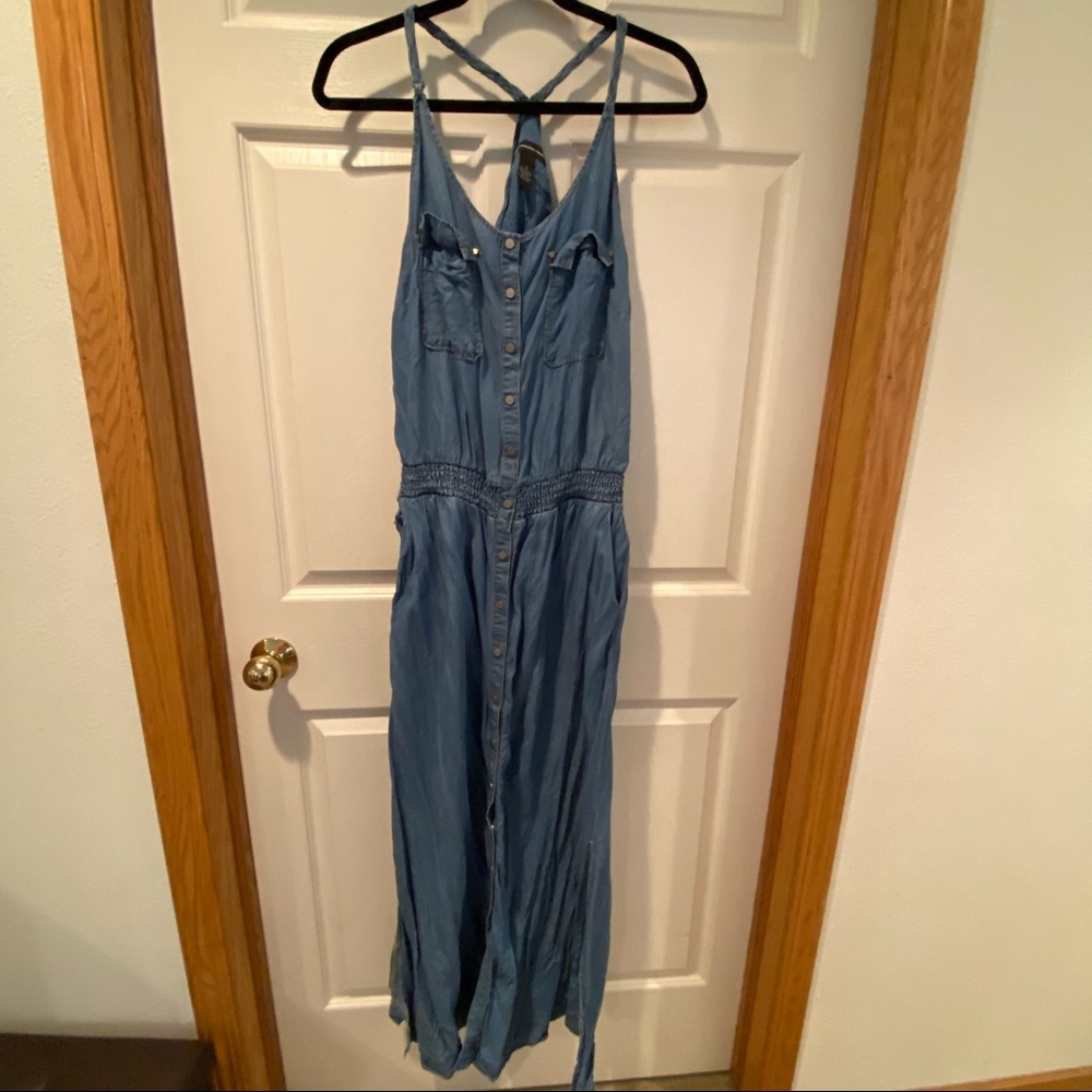 Inc jean maxi dress